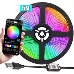 Falabella Cinta De Luz Led Rgb 5 Metros Con App Bluetooth 5v Usb oferta