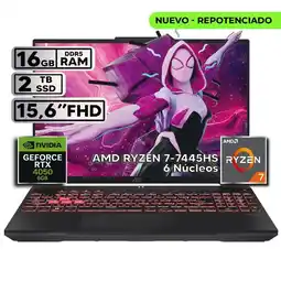 Falabella TUF GAMING A16 RYZEN 7 16GB 2TB RTX 4050 16″ FHD+ 144HZ W11 oferta
