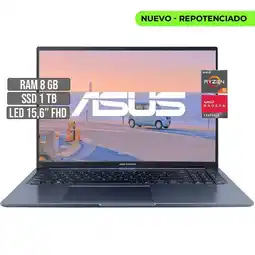 Falabella VIVOBOOK AMD RYZEN 5-5600H SSD 1TB RAM 8GB LED 16 FHD oferta