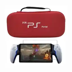 Falabella Estuche Rigido Protector Rojo + Vidrio Templado Para Ps Portal oferta