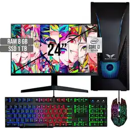 Falabella PC EQUIPO GAMER INTEL CORE I3-10105 SSD 1TB RAM 8GB LED 24 FHD oferta