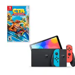 Falabella Switch Oled Neon Con Juego Crash CTR oferta