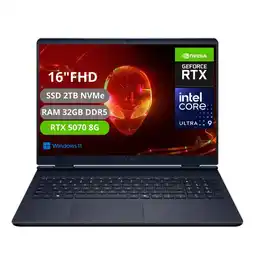 Falabella PORTATIL ALIENWARE 16X AURORA INTEL CORE ULTRA 9 275HX RTX 5070 8GB RAM 32GB SSD 2TB 240Hz oferta