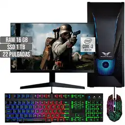 Falabella PC EQUIPO GAMER INTEL CORE I3-10105 SSD 1TB RAM 16GB LED 22 FHD oferta