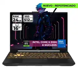 Falabella PORTATIL GAMER TUF INTEL CORE 5 210-H RTX 3050 24GB RAM 512GB SSD FHD 144HZ oferta