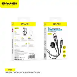Falabella Cable de carga rapida 3 en 1 W23 oferta