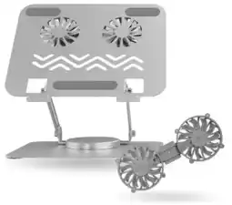 Falabella Soporte Ergonomico Premium 360° Laptop De 13-17 Doble Cooler Pro Ventilador Gris Gris oferta