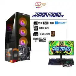 Falabella COMPUTADOR GAMER RYZEN 5 5600G A520 / 16GB DDR4 / 1.5TB / MONITOR 24 144HZ /TECLADO Y MOUSE oferta