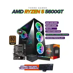 Falabella PC RYZEN 5 5600GT / RAM 32GB / SSD 2TB / CHASIS 4 FANS / 700W 80+ oferta