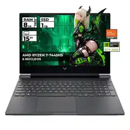 Falabella PORTATIL GAMER VICTUS RYZEN 7-7445HS RTX 3050 8GB 1TB SSD FHD 15.6'' oferta