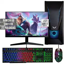 Falabella PC EQUIPO GAMER INTEL CORE I3-10105 SSD 1TB RAM 24GB LED 22 FHD oferta