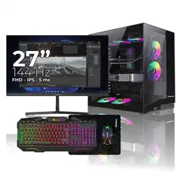 Falabella Computador Gamer Ryzen 7 5700G / B550 / SSD 1TB / DDR4 16GB RGB / Monitor 27 Pulgadas 144Hz oferta