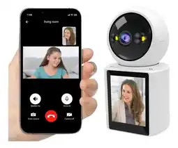 Falabella Camara De Seguridad Wifi Video Llamada Con Pantalla Icsee Color Blanco oferta
