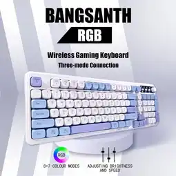 Falabella Teclado Gaming RGB, Tri-Mode BT5.02.4GHzUSB-C, Compatible con PC, Mac, Consolas de Gaming oferta