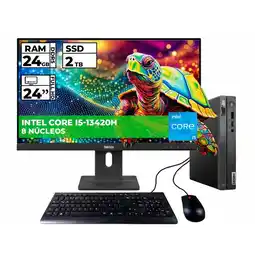 Falabella THINKCENTRE NEO 50Q I5 24GB 2TB + MONITOR 24″ FHD oferta