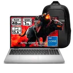 Falabella PORTÁTIL INTEL CORE I7 1355U 48 GB RAM 1TB SSD 15,6″ FHD COLOR PLATINUM SILVER +BOLSO oferta
