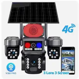 Falabella Camara De Seguridad SimCard Con Panel Solar Tres Lentes oferta