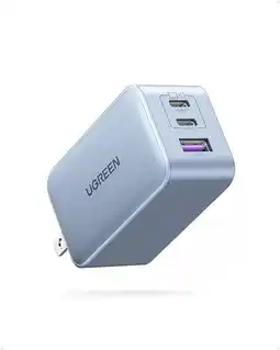 Falabella Cargador Ugreen 65w Pd Usb-cx3 Usb-a Carga Rápida AZUL CLARO oferta