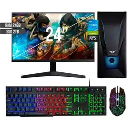 Falabella PC GAMER INTEL CORE I5-12400 RTX 3050 8GB SSD 2TB RAM 24GB LED 24 FHD oferta