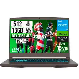 Falabella PORTATIL THIN 15 INTEL I5-13420H RTX 30504GB SSD 512GB RAM 16GB 15.6 FHD 144HZ oferta