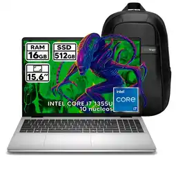 Falabella PORTÁTIL INTEL CORE I7 1355U 16 GB RAM 512GB SSD 15,6″ FHD COLOR PLATINUM SILVER + BOLSO oferta