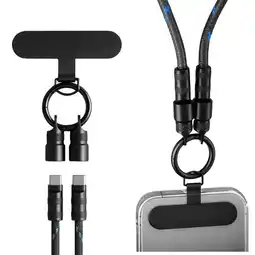 Falabella Cable 2 en 1 Carga Rápida & Datos USB-C a Lightning ,Velocidad PD30W, 1.2MT Trenzado Negro Azul oferta