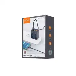 Falabella Cargador Vidvie 3 Puertos Usb + Cable - 4.8a - Tipo C/V8 - Plm331 oferta