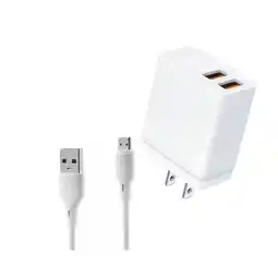 Falabella Cargador Vidvie 2 Puertos Usb + Cable - 2.4a - V8 - Plm323 oferta
