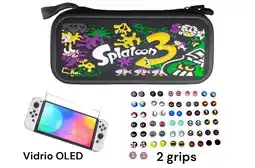 Falabella Estuche Rígido Splatoon 3 + 2 Grips + Vidrio Para Switch Oled oferta