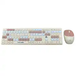 Falabella Combo Teclado Y Mouse Mikuso Kb-c023 Crema Inalambrico Bluetooth oferta