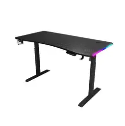 Falabella Escritorio Gamer Altura Ajustable Electrico Luces Led Rgb Negro oferta
