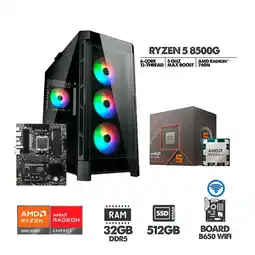 Falabella PC GAMER RYZEN 5 8500G - B650 WIFI - SSD 512GB - 32GB RAM DDR5 - CHASIS 4FANS oferta