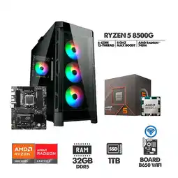 Falabella PC GAMER RYZEN 5 8500G - B650 WIFI - SSD 1TB - 32GB RAM DDR5 - CHASIS 4FANS oferta