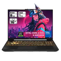 Falabella PORTATIL GAMER TUF INTEL CORE I5 210-H RTX 3050 8GB RAM 1TB SSD FHD 144HZ oferta