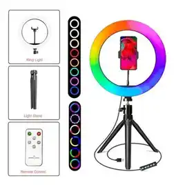 Falabella Aro De Luz Con Trípode 26 Cm / Accesorio Contenido Audio Visual RGB oferta