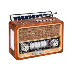 Falabella Radio Parlante Retro Vintage Bluetooth Panel Solar Y Linterna oferta