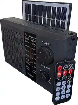 Falabella Radio retro am fm parlante recargable usb bluetooth mp3 ¡ Panel Solar oferta