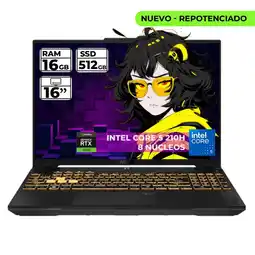 Falabella PORTATIL GAMER TUF INTEL CORE I5 210-H RTX 3050 16GB RAM 512GB SSD FHD 144HZ oferta