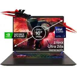 Falabella Portátil Vector Core Ultra 9 275HX RTX 5080 16GB RAM 24GB SSD 8TB oferta