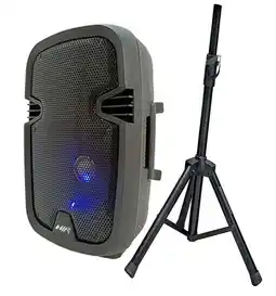 Falabella Parlante cabina usb bluetooth recargable mas tripode soporte base oferta