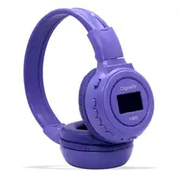 Falabella Audífonos Balaca Recargable Bluetooth N65 Pantalla Digital - MORADO oferta