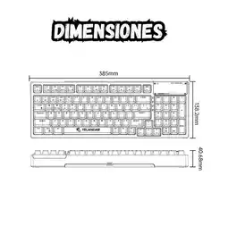 Falabella Teclado Transparente Con Luces Rgb Modelo T20 Blanco Español oferta