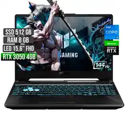 Falabella Portátil TUF Intel Core i5 RTX 3050 512GB 8GB 15.6 FHD oferta