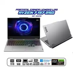 Falabella PORTATIL GAMER LEGION 5/ RYZEN 7 250/ RTX 5060 8GB/ 15.6 165HZ/ RAM 16GB - SSD 1.5GB oferta