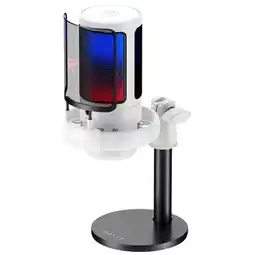 Falabella Microfono Gamer Gk50 Rgb Cardioide Blanco oferta