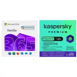 Falabella Office 365 Familia 6 usuarios + kaspersky Premium 10 Dispositivos 1 Año oferta