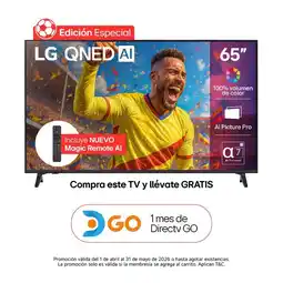 Falabella Televisor | | 65 pulgadas | 4K Ultra HD QNED | con IA Magic Remote | 65QNED73ASA oferta