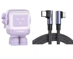 Falabella Combo Cargador Robot Nexode 30W color lila + Cable USB C-100 color Gris oferta