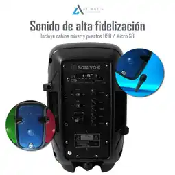 Falabella Parlante Vs-ss2378 8 Bluetooth Micrófono Luces Led oferta