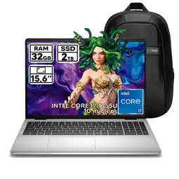 Falabella PORTÁTIL INTEL CORE I7 1355U 32 GB RAM 2 TB SSD 15,6″ FHD COLOR PLATINUM SILVER + BOLSO oferta